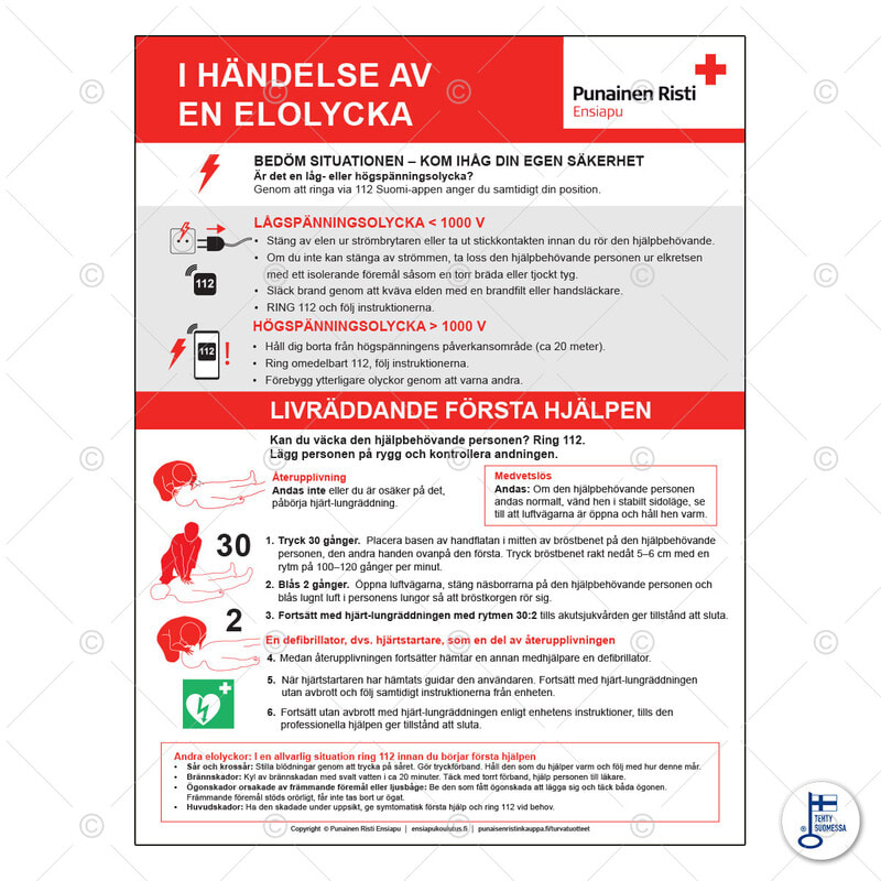 SUOMEN TURVAKAUPPA - Merkintäkilpi - Ohjetaulu SE tarra