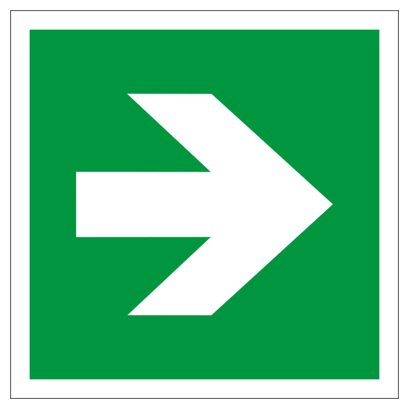 SUOMEN TURVAKAUPPA - Merkintäkilpi - Suuntanuoli, suora 200x200MU