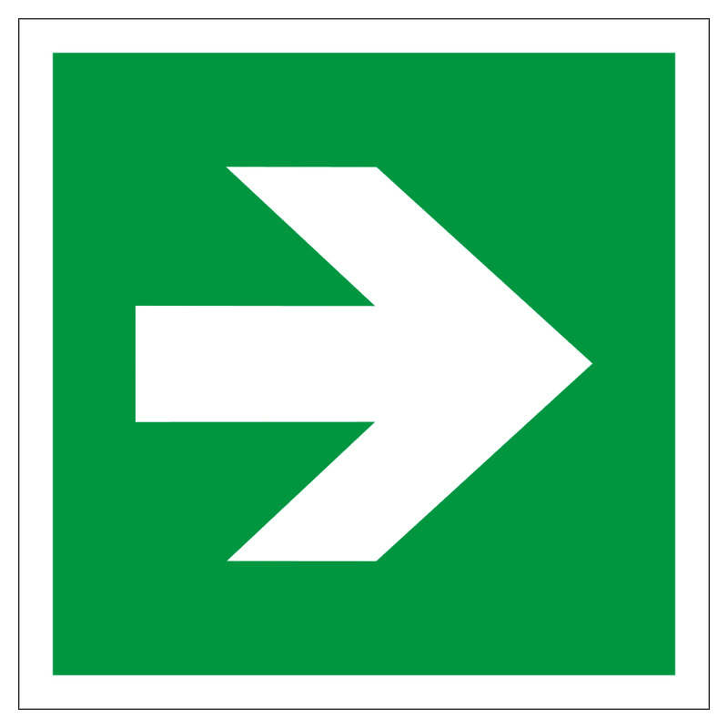 SUOMEN TURVAKAUPPA - Merkintäkilpi - Suuntanuoli, suora 200x200MU