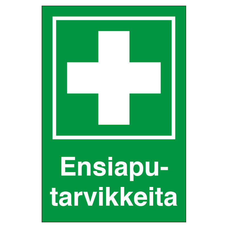 SUOMEN TURVAKAUPPA - Merkintäkilpi - Kilpi, ensiaputarv. 200x300MU