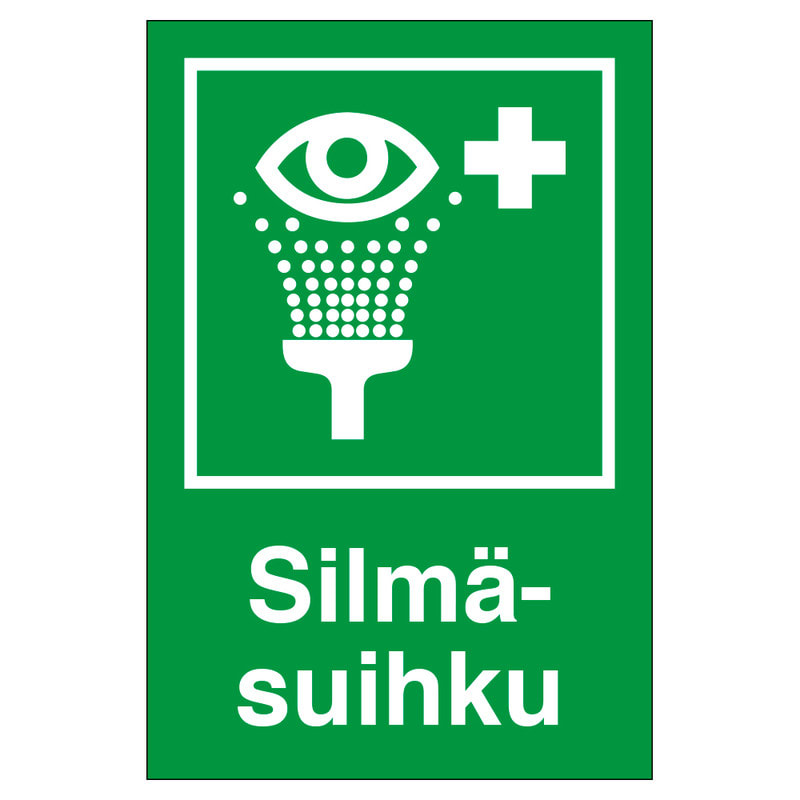 SUOMEN TURVAKAUPPA - Merkintäkilpi - Kilpi, silmäsuihku 200x300MU