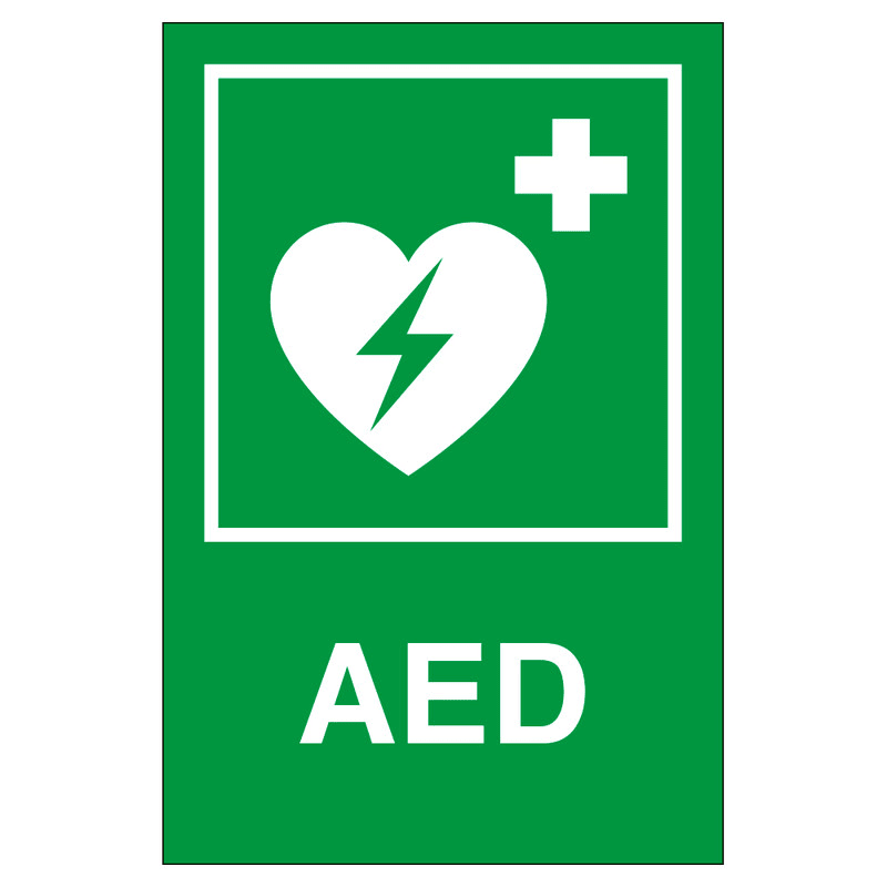 SUOMEN TURVAKAUPPA - Merkintäkilpi - Kilpi, AED defibr. 200x300MU