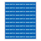 SUOMEN TURVAKAUPPA - Merkintätarra - Main Switch 70x25mm (30kpl)