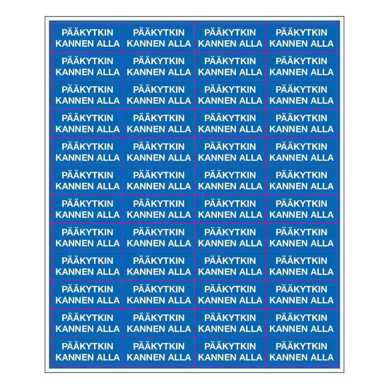 SUOMEN TURVAKAUPPA - Merkintätarra - Pa¨a¨kytkin kannen alla 50x20