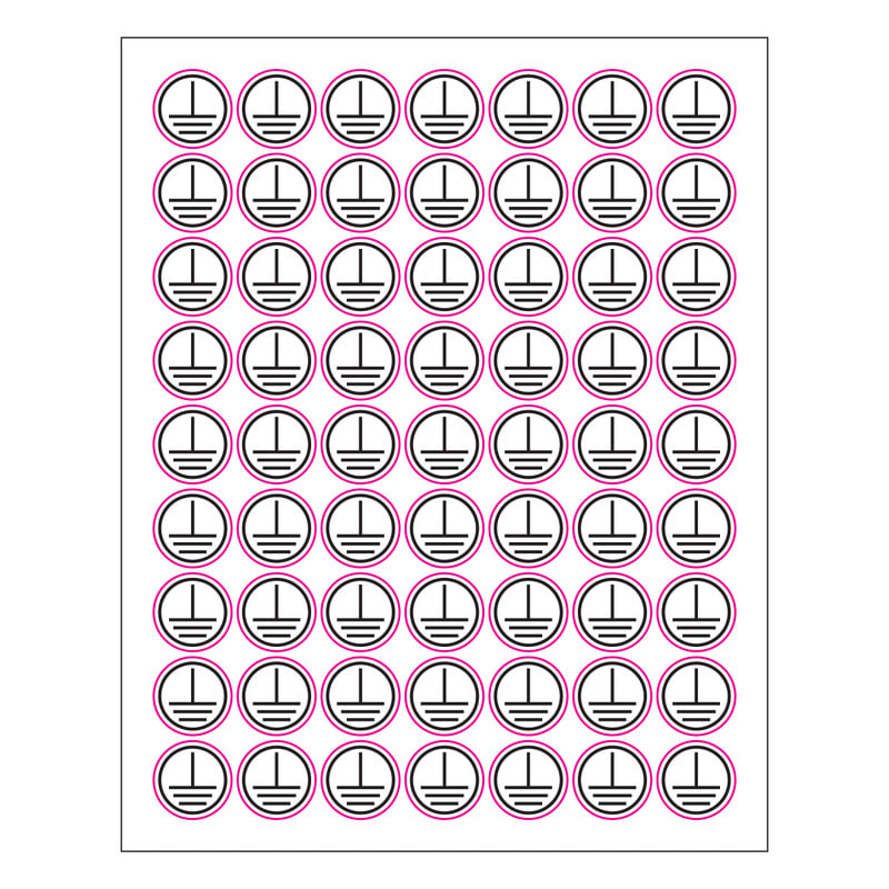 SUOMEN TURVAKAUPPA - Merkintätarra - Ympyra¨ maadoitus 13mm (63kpl)
