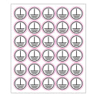 SUOMEN TURVAKAUPPA - Merkintätarra - Ympyra¨ maadoitus 25mm (30kpl)