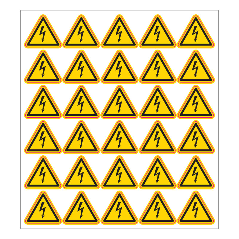 SUOMEN TURVAKAUPPA - Merkintätarra - Sa¨hko¨symboli 25mm (30kpl)