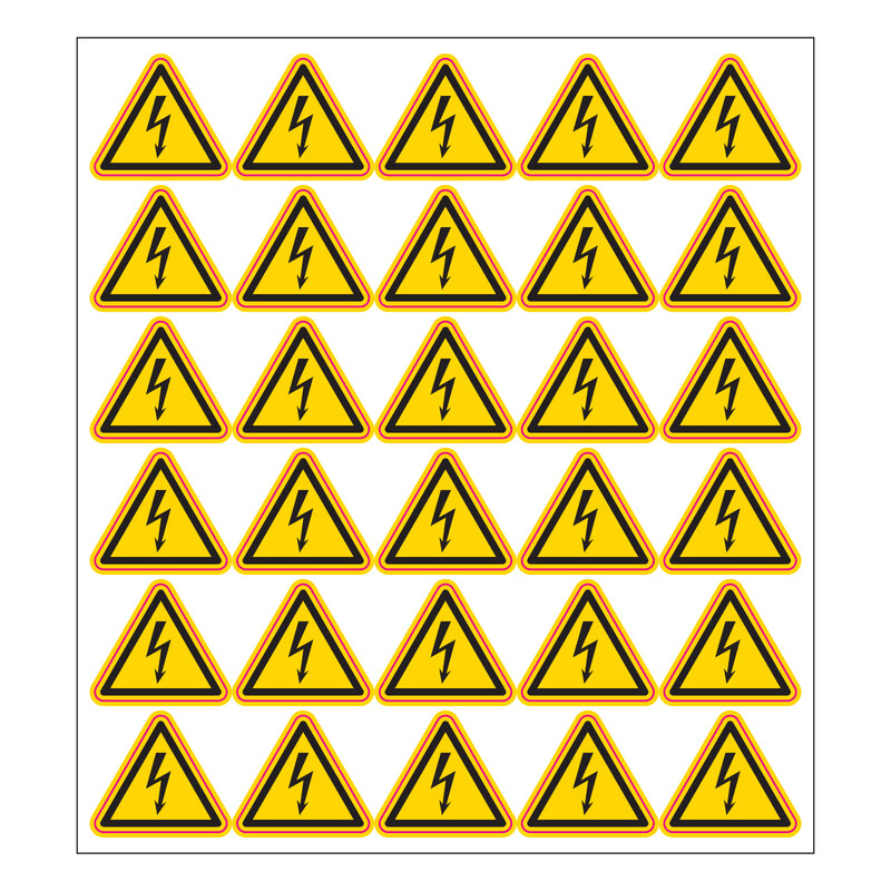 SUOMEN TURVAKAUPPA - Merkintätarra - Sa¨hko¨symboli 25mm (30kpl)