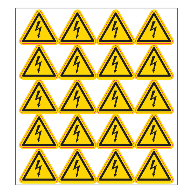SUOMEN TURVAKAUPPA - Merkintätarra - Sa¨hko¨symboli 50mm (20kpl)