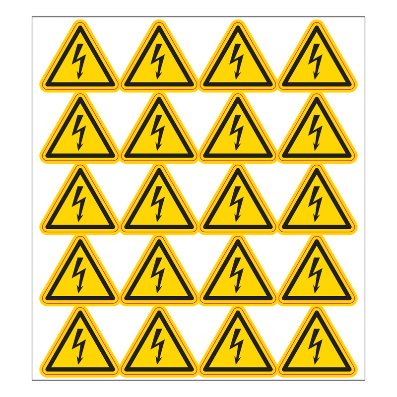SUOMEN TURVAKAUPPA - Merkintätarra - Sa¨hko¨symboli 50mm (20kpl)