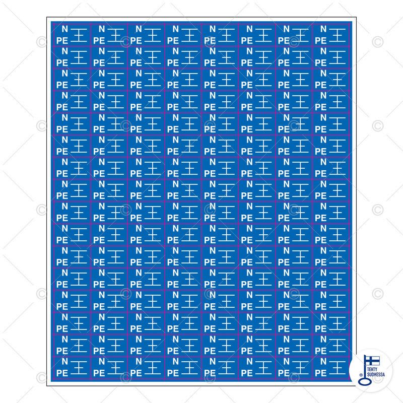 SUOMEN TURVAKAUPPA - Merkintätarra - Tarra-arkki PEN, 128 tarraa