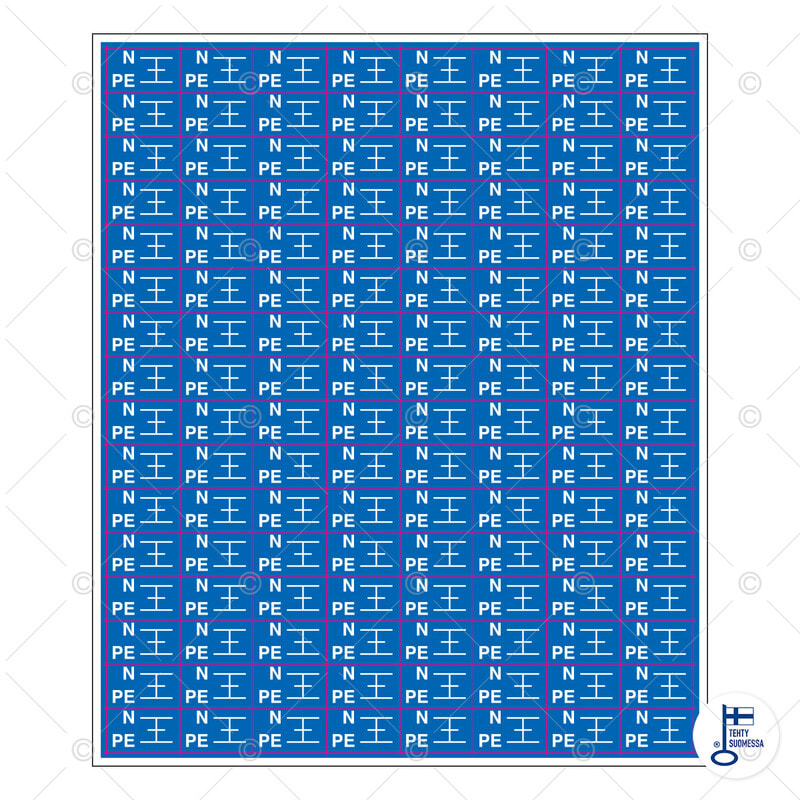 SUOMEN TURVAKAUPPA - Merkintätarra - Tarra-arkki PEN, 128 tarraa