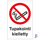 SUOMEN TURVAKAUPPA - Merkintätarra - Tupakointi kielletty (s+t) TA