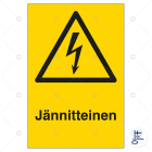 SUOMEN TURVAKAUPPA - Merkintäkilpi - Jännitteinen (pysty) 80x100ALU