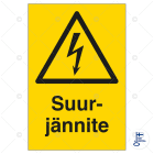 SUOMEN TURVAKAUPPA - Merkintäkilpi - Suurjännite (pysty) 200x300TA