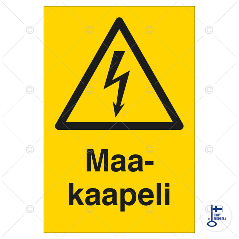 SUOMEN TURVAKAUPPA - Merkintäkilpi - Maakaapeli (pysty) 80x200ALU