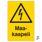 SUOMEN TURVAKAUPPA - Merkintäkilpi - Maakaapeli (pysty) 80x200ALU