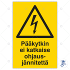 SUOMEN TURVAKAUPPA - Merkintätarra - Pääkytkin ei katkaise oh.jän.