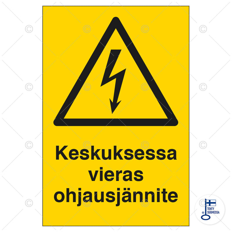 SUOMEN TURVAKAUPPA - Merkintätarra - Keskuksessa vieras ohjausjän.
