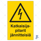 SUOMEN TURVAKAUPPA - Merkintätarra - Katkaisijapilarit jännitteis.