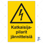 SUOMEN TURVAKAUPPA - Merkintätarra - Katkaisijapilarit jännitteis.
