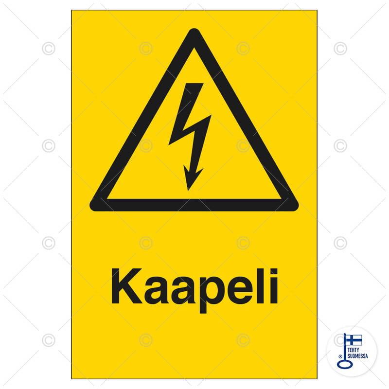 SUOMEN TURVAKAUPPA - Merkintäkilpi - Kaapeli, 300x400mm ALU