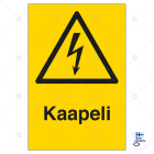 SUOMEN TURVAKAUPPA - Merkintäkilpi - Kaapeli, 80x100mm ALU