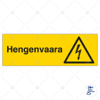 SUOMEN TURVAKAUPPA - Merkintätarra - Hengenvaara (vaaka) 100x40TA