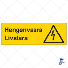 SUOMEN TURVAKAUPPA - Merkintäkilpi - Hengenvaara-Livsfara ALU