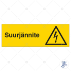 SUOMEN TURVAKAUPPA - Merkintäkilpi - Suurjännite (vaaka) 200x80MU