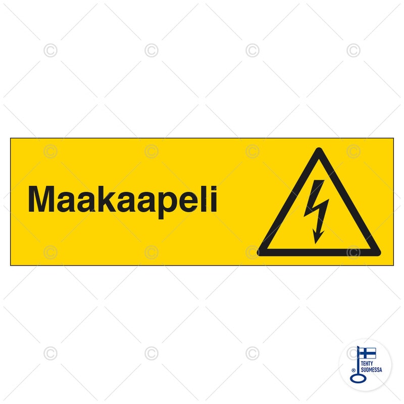 SUOMEN TURVAKAUPPA - Merkintäkilpi - Maakaapeli (vaaka) 100x40 MU