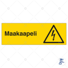 SUOMEN TURVAKAUPPA - Merkintäkilpi - Maakaapeli (vaaka) 300x100ALU