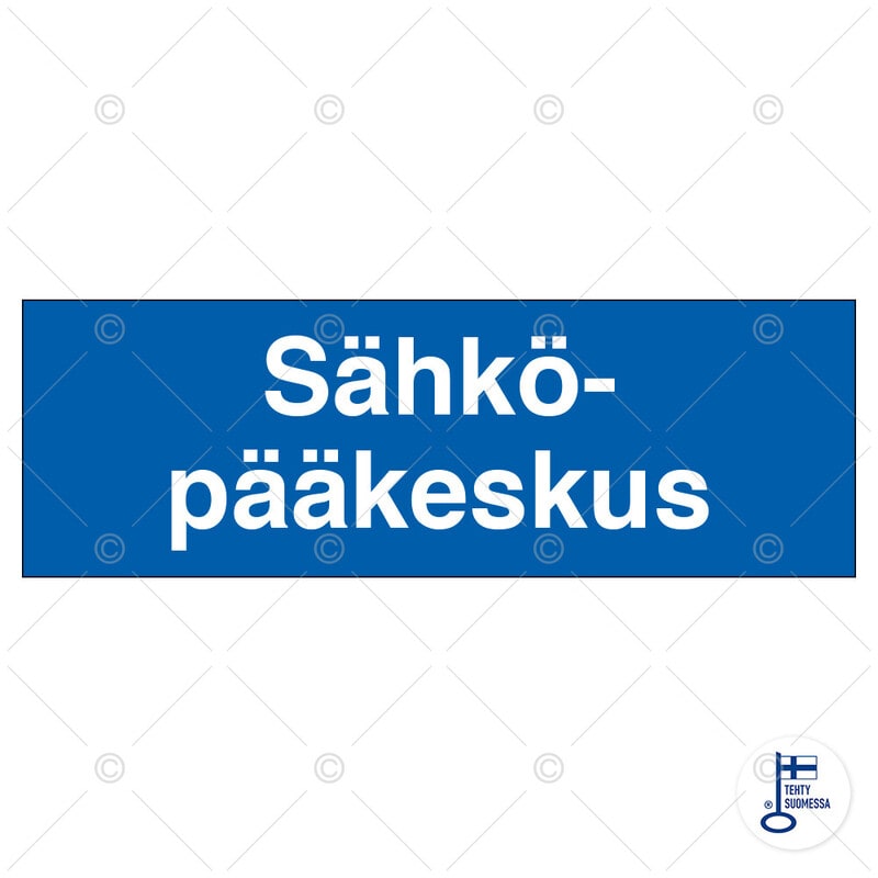 SUOMEN TURVAKAUPPA - Merkintäkilpi - Sähköpääkeskus, 300x100mm MU