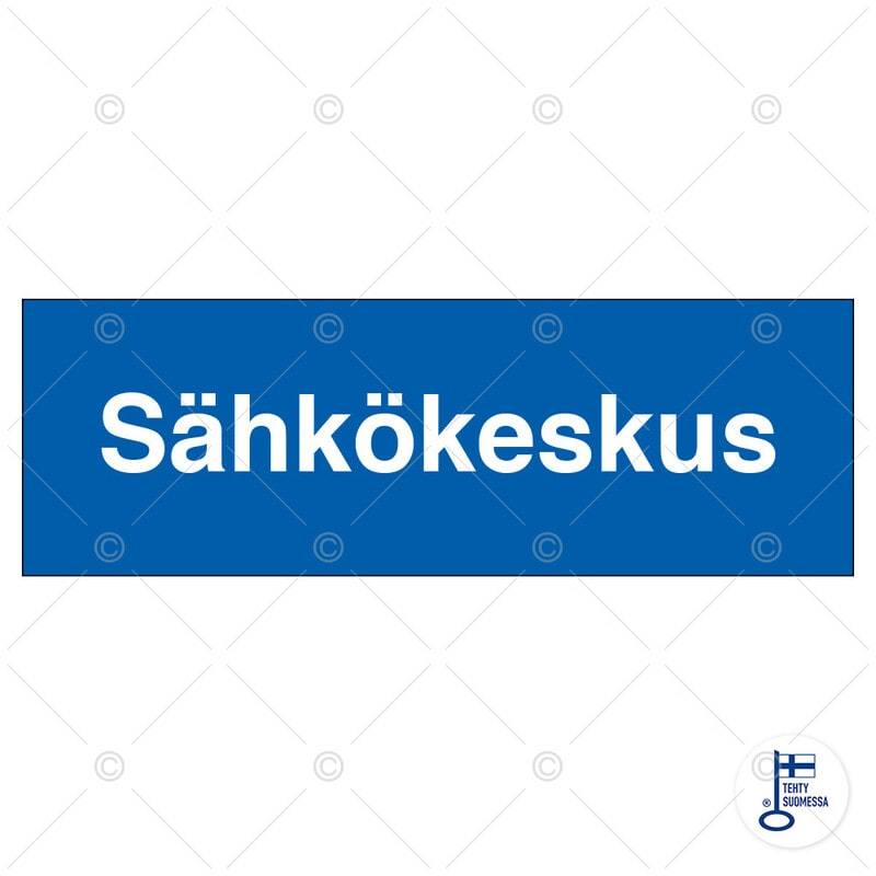 SUOMEN TURVAKAUPPA - Merkintäkilpi - Sähkökeskus, 300x100mm MU