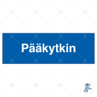 SUOMEN TURVAKAUPPA - Merkintäkilpi - Pääkytkin, 100x40mm ALU