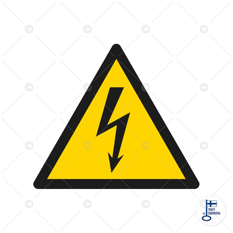 SUOMEN TURVAKAUPPA - Merkintätarra - Jännitteinen (kolmio) TA