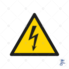 SUOMEN TURVAKAUPPA - Merkintätarra - Jännitteinen (kolmio) 50mm TA