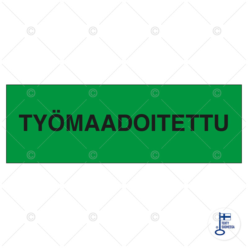 SUOMEN TURVAKAUPPA - Merkintäkilpi - Työmaadoitettu 100x400mm MU