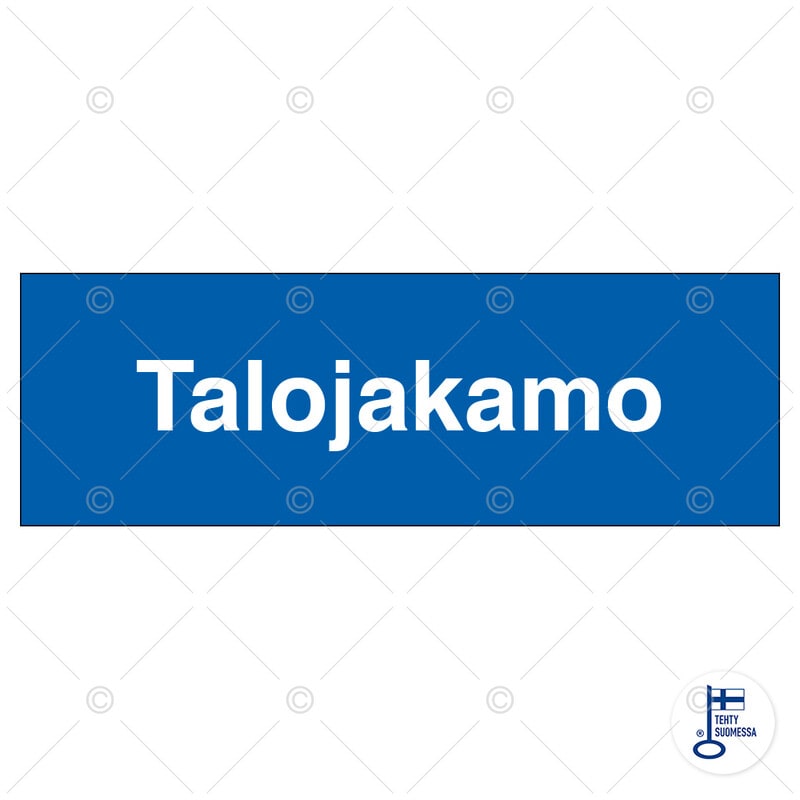SUOMEN TURVAKAUPPA - Merkintäkilpi - Talojakamo, 300x120mm ALU
