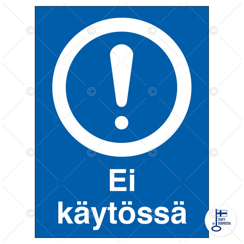 SUOMEN TURVAKAUPPA - Merkintätarra - Ei käytössä, 200x300mm TA