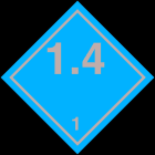 SUOMEN TURVAKAUPPA - Merkintätarra - ADR 1.4 Räjähtävä 100x100TA