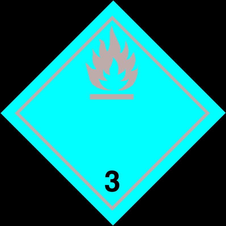 SUOMEN TURVAKAUPPA - Merkintätarra - ADR 3 Palavat nesteet 100x100