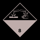 SUOMEN TURVAKAUPPA - Merkintätarra - ADR 8 Syövyttävä, 100x100TA