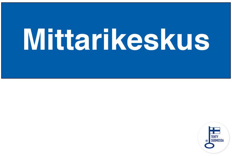SUOMEN TURVAKAUPPA - Merkintäkilpi - Mittarikeskus 300x100ALU