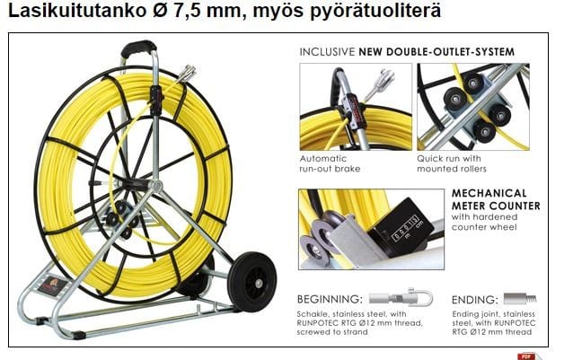 RUNPOTEC - Vetojousitarvike - Runpotec vetojousi 7.5mm/120m