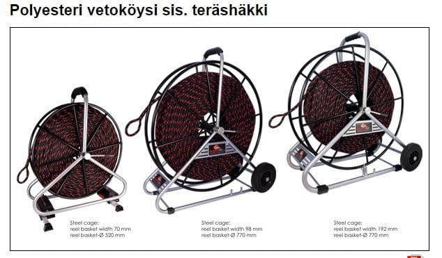 RUNPOTEC - Vetoköysi, teräskehikko - Runpotec 8 mm, 120 m