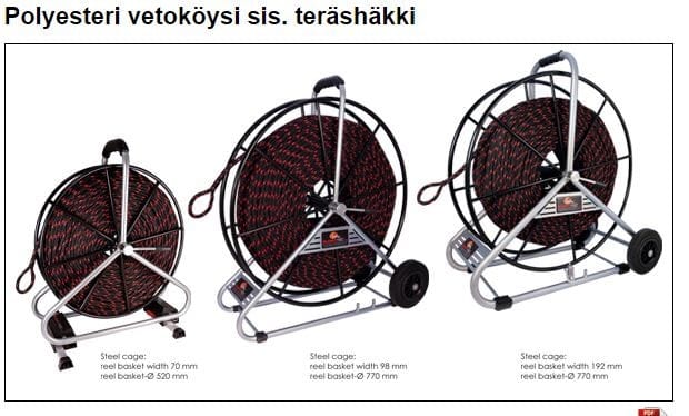 RUNPOTEC - Vetoköysi, teräskehikko - Runpotec 12 mm, 350 m