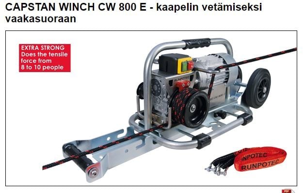 RUNPOTEC - Vinssi - CW 800 E sähk,vetovinssi 750 W