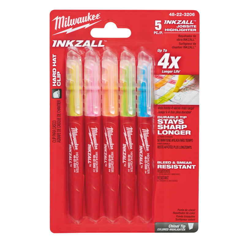 MILWAUKEE AD - Merkintäkynä - KOROSTUSKYNÄ INKZALL VÄRILL. 5P