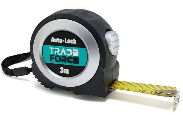 TRADEFORCE - Rullamitta - 3m/16mm, automaattilukitus